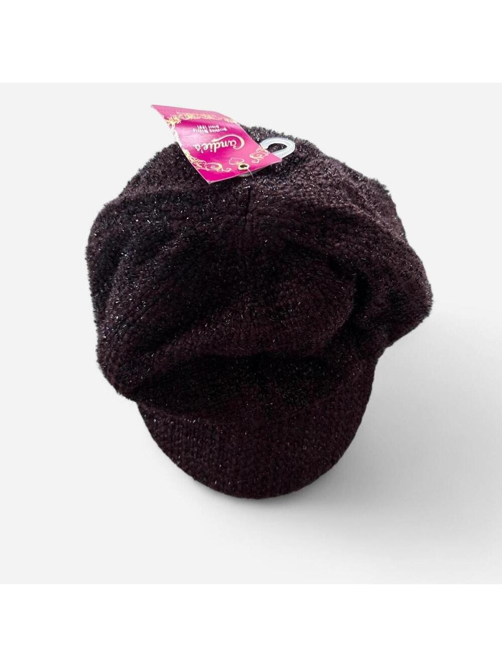 Candies Vintage y2k Brown Sparkly Bakers Boy Hat, NWT